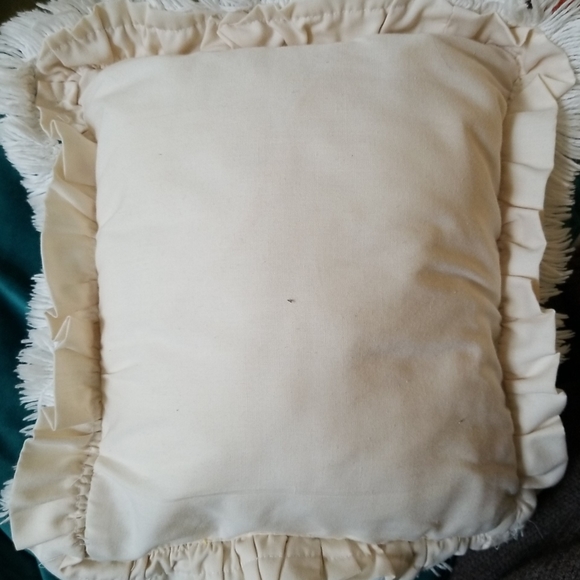 Vintage Meadow Lark Quilted Accent Pillow - Bird - Cottage - Picture 3 of 3